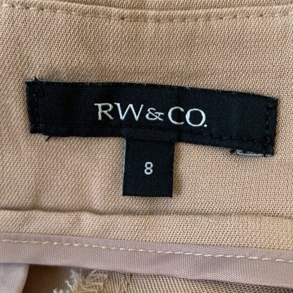 RW&CO Camel Tapered Leg Pants with Front Tie Detail - Size 8 - Picture 4 of 7